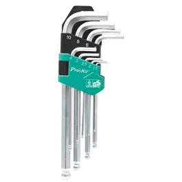   Home HW-229B imbuszkulcskészlet, gömbfejű fél, króm-vandánium, 9 darabos, HW-229B