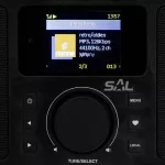 SAL INR 5000/BK internetrádió, 5 in 1, 2x5 W, Bass reflex, világrádió, FM RDS, BT, AUX, Média Center hálózati zenetár, EQ, INR_5000_BK