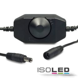   ISOLED Forgó LED fényeroszabályzó, fekete, 2A, max 48W, kerek dugós csatlakozó 111634