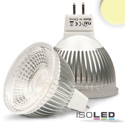   ISOLED MR16 LED szpot fényforrás, COB, 6W, üveg, 70°, meleg fehér, dimmelheto 112036