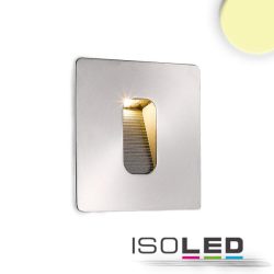   ISOLED LED süllyesztett fali lámpa, szögletes IP65, 1x3W CREE, meleg fehér, beleértve a vakolatdobozt is 112212