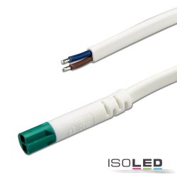   ISOLED Mini-Plug csatlakozókábel male, 1 m, 2x0,75, fehér-zöld, max. 24 V/6 A 113524