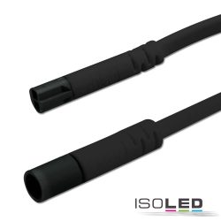   ISOLED Mini-Plug hosszabbító, male-female, 1 m, 2x0,75, fekete, max. 24 V/6 A 113530