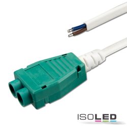   ISOLED Mini-Plug 2-es elosztó, female, 1 m, 2x0,75, fehér-zöld, max. 24 V/10 A 113535