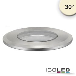   ISOLED LED padlóba süllyesztett spot, kerek 45mm, rozsdamentes acél, 12-24V, IP67, 3W, 30°, meleg fehér 115667
