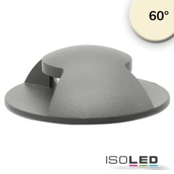   ISOLED LED padlóba süllyesztett spot, kerek 2SIDE 60mm, fekete, 12-24V, IP67, 3W, 60°, meleg fehér 115674