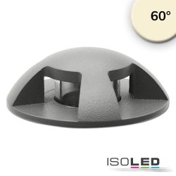   ISOLED LED padlóba süllyesztett spot, kerek 4SIDE 60mm, fekete, 12-24V, IP67, 3W, 60°, meleg fehér 115675