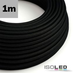   ISOLED Kábel szövet borítású, fekete, 3x0.75mm˛ AWG18, méterenként áruljuk. 115745