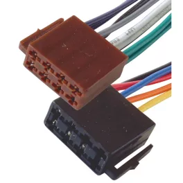   SAL ISO 2, ISO csatlakozópár autórádióhoz, hangszórók, tápellátás, 15cm-es feliratozott vezeték, ISO_2