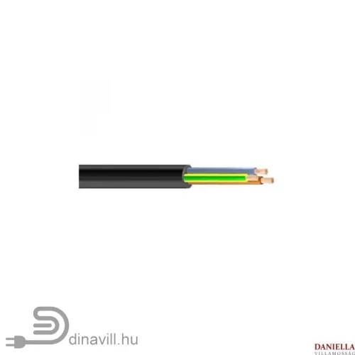 Gumiköpenyes kábel GT vezeték 3x2,5mm2 fekete sodrott réz erű H05RR-F (GT)