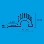 Home KAD 02 gyertyapiramis, 7 db izzó, lakkozott fa, L7D, KAD_02