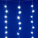 HOME KAF50WH LED-es hópehely fényfüggöny, 1,35 m, 50 db hidegfehér LED, hálózati tápellátás, beltéri kivitel