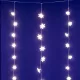 HOME KAF50WW LED-es hópehely fényfüggöny, 1,35 m, 50 db melegfehér LED, hálózati tápellátás, beltéri kivitel