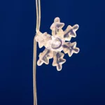 HOME KAF50WW LED-es hópehely fényfüggöny, 1,35 m, 50 db melegfehér LED, hálózati tápellátás, beltéri kivitel