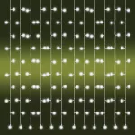 Home KAF 210LC LED-es fényfüggöny, 2x1 m / 210 db hidegfehér LED, fehér vezeték, állófényű, hálózati adapter, kül- és beltéri kivitel, KAF_210LC
