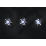 Home KAF 48L LED-es csillag fényfüggöny, 1,5x1 m / 48 db hidegfehér LED csillag figurákban, átlátszó vezeték, hálózati adapter, beltéri kivitel, KAF_48L