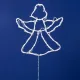 HOME KID501BWW LED-es angyal ablakdísz, 33x30 cm, 35 db melegfehér LED, időzítő, elemes tápellátás, beltéri kivitel