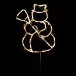 HOME KID507BWW hóember ablakdísz, 35 db melegfehér LED, időzítő, elemes, beltéri kivitel