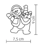 Home KID 322 LED-es ablakdísz, 1 db LED, öntapadós, hóember, színváltó, KID_322
