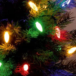   Home KIL 40C/M LED-es fényfüzér, 4 m / 40 db színes dekorált LED, állófényű, zöld vezeték, hálózati adapter, beltéri kivitel, KIL_40C_M