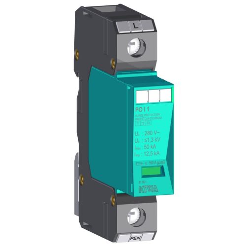 KIWA PO I 1 280V túlfeszültség levezető 12,5kA T1+T2 (B+C) 81.001
