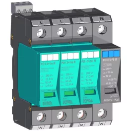   KIWA PO I 3+1m R 280V túlfeszültség levezető távjelzős 12,5kA T1+T2 (B+C) 81.028