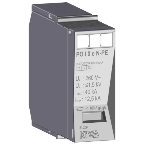 KIWA PO I eco 0  N-PE 260V túlfeszültség levezető betét 7kA T1+T2 (B+C) 81.209