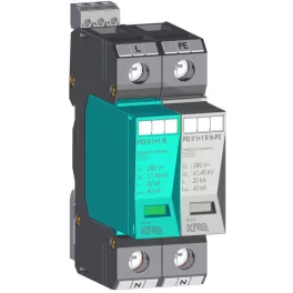   KIWA PO II 1+1 R 280V túlfeszültség levezető  távjelzős 20kA T2 (C) 82.019