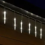 HOME KJL288 jégcsap fényfüzér, 3,5m hosszú, 288db hidegfehér SMD LED, 8db jégcsap/36db LED, hálózati adapter, kül- és beltéri kivitel