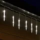 HOME KJL288 jégcsap fényfüzér, 3,5m hosszú, 288db hidegfehér SMD LED, 8db jégcsap/36db LED, hálózati adapter, kül- és beltéri kivitel