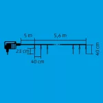 Home KJL 240 LED-es jégcsap fényfüzér, 5,32x0,24 m / 240 db hidegfehér LED, 15 db jégcsap, átlátszó vezeték, fényjáték, hálózati adapter, kül- és beltéri kivitel, KJL_240