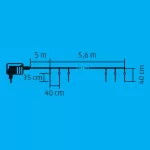 Home KJL 360 LED-es jégcsap fényfüzér, 5,32x0,36 m / 360 db hidegfehér LED, 15 db jégcsap, átlátszó vezeték, fényjáték, hálózati adapter, kül- és beltéri kivitel, KJL_360