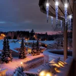 Home KJL 50C LED-es jégcsap fényfüzér, 7,3x0,25 m / 50 db hidegfehér LED, 50 db jégcsap, fehér vezeték, állófényű, hálózati adapter, kül- és beltéri kivitel, KJL_50C