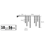 HOME KKF600D10M LED-es sziporkázó fényfüggöny, 600 db melegfehér DOT LED, átlátszó vezeték, 10 méter, hálózati adapter, kül- és beltéri kivitel