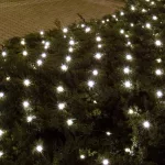 Home KLN 160C/WH LED-es háló, 2x1,5 m / 160 db hidegfehér LED, zöld vezeték, állófényű, hálózati adapter, kül- és beltéri kivitel, KLN_160C_WH