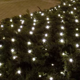   Home KLN 240C/WH LED-es háló, 3x3 m / 240 db hidegfehér LED, zöld vezeték, állófényű, hálózati adapter, kül- és beltéri kivitel, KLN_240C_WH
