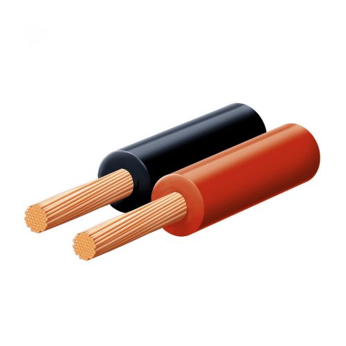 SAL KLS 0,35 hangszóróvezeték, piros-fekete, 2 x 0,35 mm2, 0,15 mm elemi szál, 100 m/ tekercs, KLS_0_35