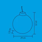 Home KLW 32 ablakdísz, ajtódísz, fa, 6 db LED, lézervágott, kapcsolható, KLW_32