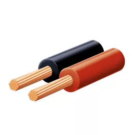   SAL KL 0,15 hangszóróvezeték, piros-fekete, 2 x 0,15 mm2, 0,1 mm elemi szál, 100 m/ tekercs, KL_0_15