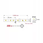 LED COMFORT 300 2835 IP20 6000K 5M 14W/M