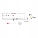 LED 480 COB IP20 3000K 5M 12,8W/M