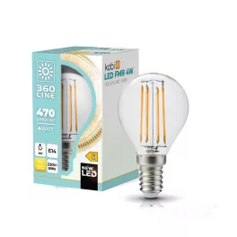   E14 LED-fényforrás, 4 W, filament, Meleg fehér WW 3000K 470lm, KOBI-001144 KOBI