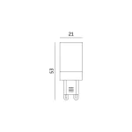 G9 LED-fényforrás, 3 W, Természetes fehér