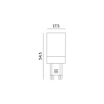 G9 LED-fényforrás, 4 W, Hideg fehér