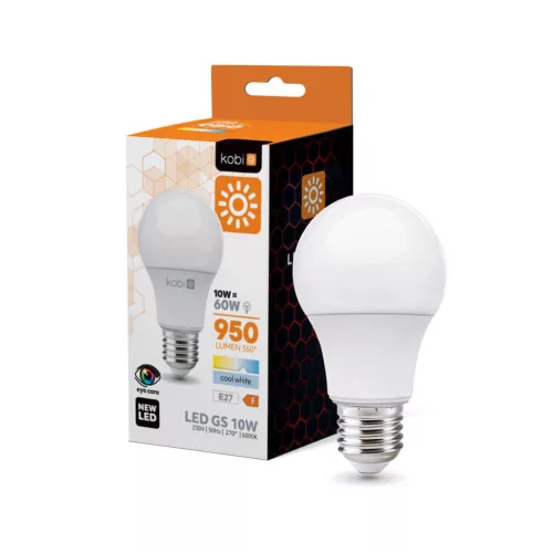 E27 LED-fényforrás, 10 W, Természetes fehér NW 4000K 950lm, KOBI-001172 KOBI