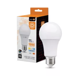   E27 LED-fényforrás, 13 W, Hideg fehér CW 6000K 1350lm, KOBI-001181 KOBI