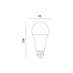 E27 LED-fényforrás, 18 W, Meleg fehér WW K lm, KOBI-001187 SpectrumLED