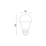 E27 LED-fényforrás, 10 W, WiFi, RGB, Meleg fehér  K 806lm, KOBI-001193 KOBI