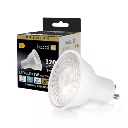   GU10 LED-fényforrás, 3 W, Hideg fehér CW 6200K 270lm, KOBI-001208 KOBI