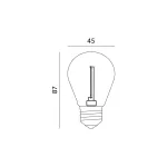 E27 LED-fényforrás, 1 W, Meleg fehér WW 2700K 50lm, KOBI-001251 SpectrumLED